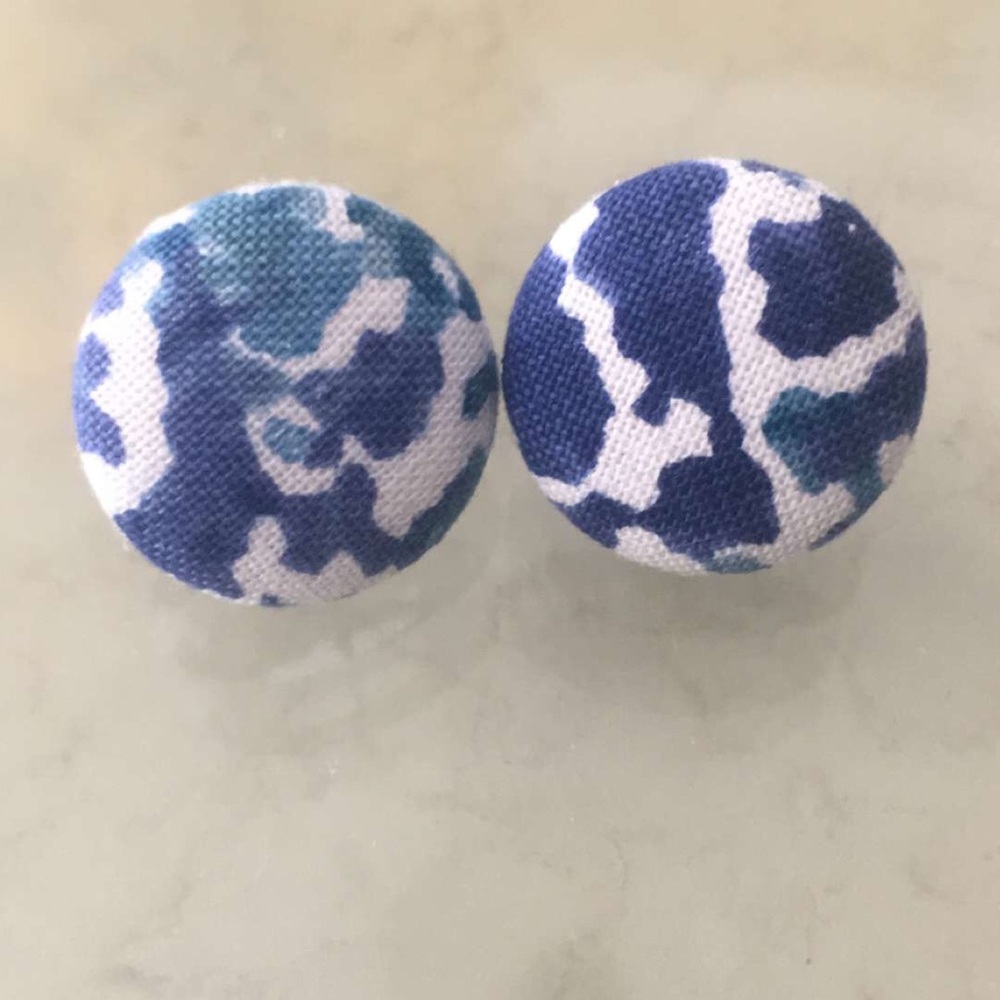 Handmade button earrings